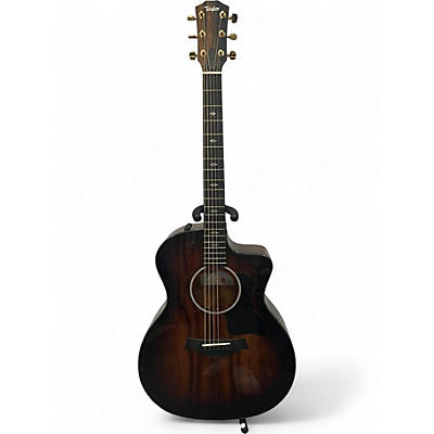 Used 2022 Taylor 224CEKDLX Shaded Edge Burst Acoustic Electric Guitar