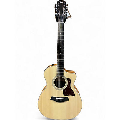 Used 2022 Taylor 254CE Natural 12 String Acoustic Electric Guitar