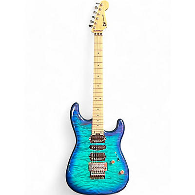 Charvel Used 2023 Charvel MJ San Dimas Style 1 HSH FR M QM Caribbean Burst Solid Body Electric Guitar