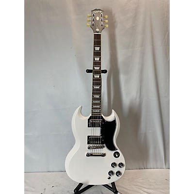 Epiphone Used 2023 Epiphone 1961 LES PAUL SG STANDARD AGED CLASSIC WHITE Solid Body Electric Guitar