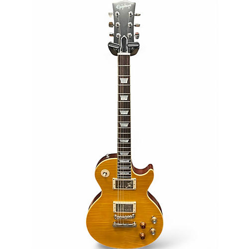 Used 2023 Epiphone LES PAUL GREENY FLAME W/CASE Solid Body Electric Guitar FLAME W/CASE