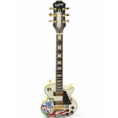 Used 2023 Epiphone Les Paul Custom Alpine White Solid Body Electric Guitar