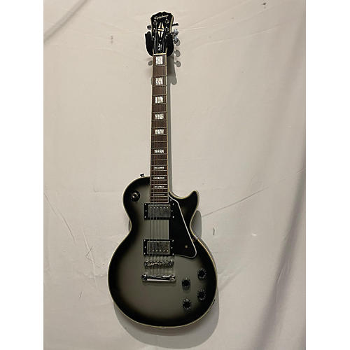 Epiphone Used 2023 Epiphone Les Paul Custom Black And Silver Solid Body Electric Guitar Black and Silver