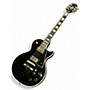 Used 2023 Epiphone Les Paul Custom Black and Gold Solid Body Electric Guitar Black and Gold
