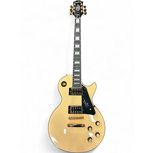 Used 2023 Epiphone Les Paul Custom Blackback Limited-Edition Antique Ivory Solid Body Electric Guitar Antique Ivory