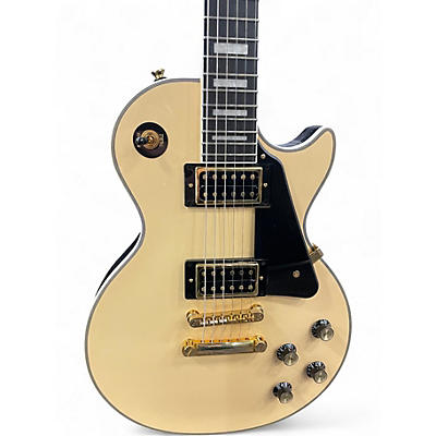 Used 2023 Epiphone Les Paul Custom Blackback Pro CREAM W BLACK BACK Solid Body Electric Guitar