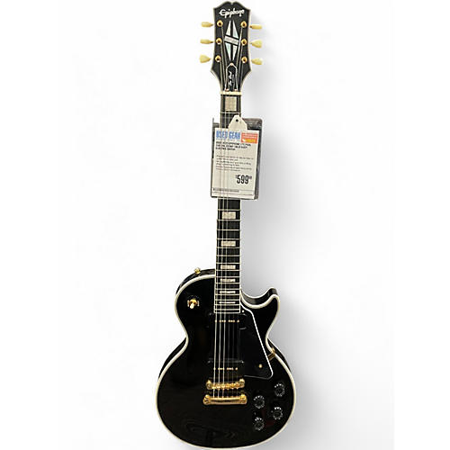 Used 2023 Epiphone Les Paul Custom Ebony Solid Body Electric Guitar Ebony