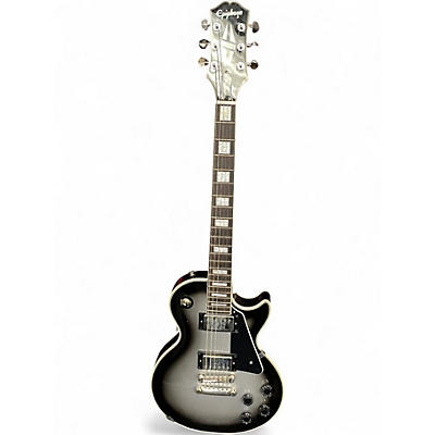 Used 2023 Epiphone Les Paul Custom SILVER BURST Solid Body Electric Guitar