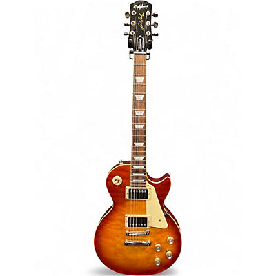Used 2023 Epiphone Les Paul Standard '60s Quilt Dark Honey Solid Body Electric Guitar