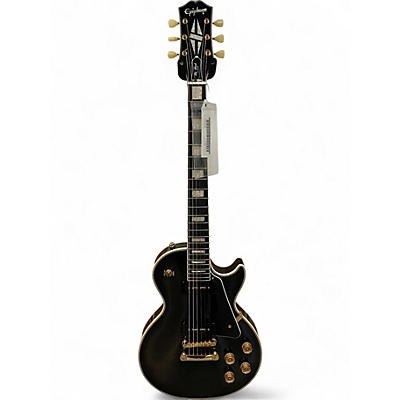 Used 2023 Epiphone Les Paul custom p90 Black and Gold Solid Body Electric Guitar