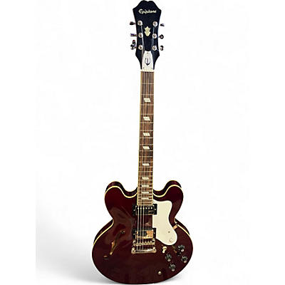 Used 2023 Epiphone Noel Gallagher Riviera Burgundy Hollow Body Electric Guitar