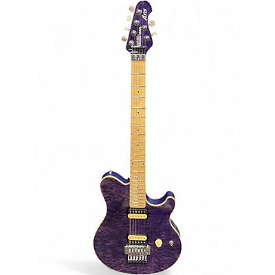 Used 2023 Ernie Ball Music Man Axis Trans Purple Solid Body Electric Guitar