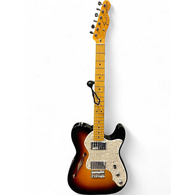 Used 2023 Fender 1972 American Vintage Telecaster Thinline 2 Color Sunburst Solid Body Electric Guitar