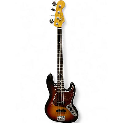 Used 2023 Fender American Professional II Jazz Bass 3 Tone Sunburst Electric Bass Guitar