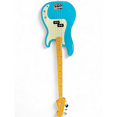 Used 2023 Fender American Professional II Precision Bass Miami Blue Electric Bass Guitar