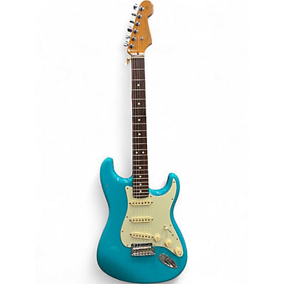 Used 2023 Fender American Professional II Stratocaster Miami Blue Solid Body Electric Guitar