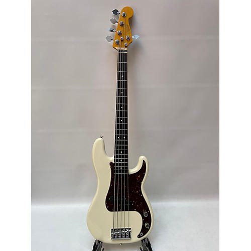 Fender Used 2023 Fender American Standard Precision Bass V 5 String White Electric Bass Guitar White