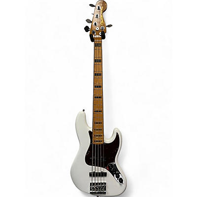 Fender Used 2023 Fender American Ultra Jazz Bass V Pearl White Electric Bass Guitar