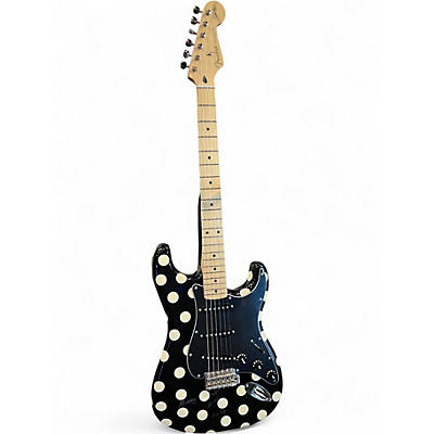 Used 2023 Fender Artist Series Buddy Guy Polka Dot Stratocaster Black and White Solid Body Electric Guitar