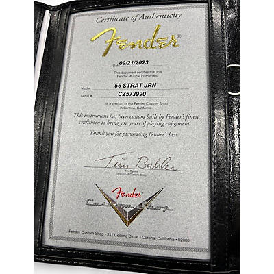 Used 2023 Fender CUSTOM SHOP 56 STRAT JRN FLASH COAT LAQUER BLONDE Solid Body Electric Guitar