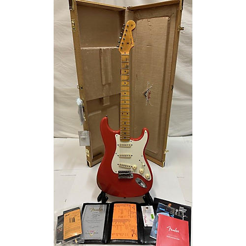 Fender Used 2023 Fender Custom Shop Limited Edition '56 Journeyman Relic Super Faded Aged Fiesta Red Solid Body Electric Guitar super faded aged fiesta red