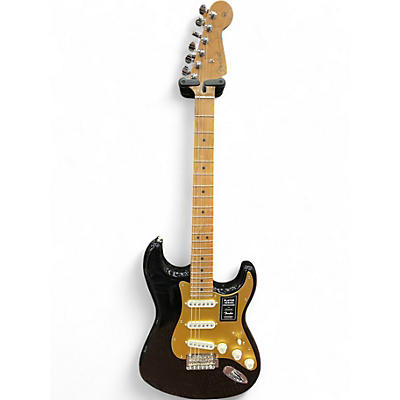 Used 2023 Fender LIMITED EDITION PLAYER STRAT ROASTED MAPLE NECK Black Solid Body Electric Guitar