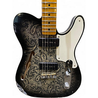 Used 2023 Fender LTD Dual P-90 Telecaster Relic BLACK PAISLEY Solid Body Electric Guitar
