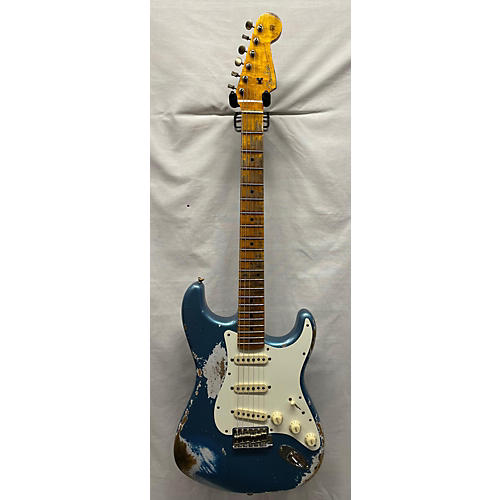 Fender Used 2023 Fender LTD RED HOT RELIC STRAT Lake Placid Blue Solid Body Electric Guitar Lake Placid Blue