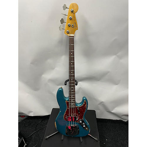 Fender Used 2023 Fender Limited Edition Custom Shop Relic Jazz Bass 1960 Aged Ocean Turquoise Electric Bass Guitar Aged Ocean Turquoise