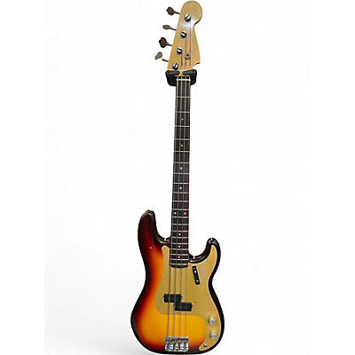 Used 2023 Fender Ltd 59 Precision Bas Journeyman Relic 3 Tone Sunburst Electric Bass Guitar