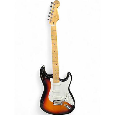 Used 2023 Fender MIM PLAYER STRATOCASTER W/ GOLD LACE SENSORS 3 Tone Sunburst Solid Body Electric Guitar