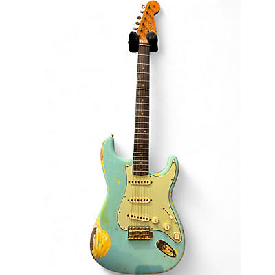 Used 2023 Fender Masterbuilt '64 Stratocaster Heavy Relic Daphne Blue Solid Body Electric Guitar