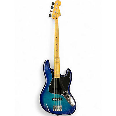 Used 2023 Fender Player Plus Jazz Bass Plus Top Blue Burst Electric Bass Guitar