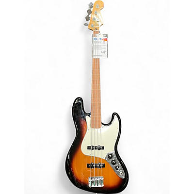 Used 2023 Fender Standard Fretless Jazz Bass 3 Color Sunburst Electric Bass Guitar