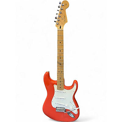 Used 2023 Fender  Stratocaster (Mex) Festia Red Solid Body Electric Guitar