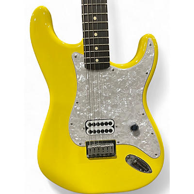 Fender Used 2023 Fender Tom Delonge Signature Stratocaster Graffiti Yellow Solid Body Electric Guitar