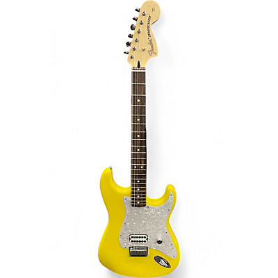 Used 2023 Fender Tom Delonge Signature Stratocaster Graffiti Yellow Solid Body Electric Guitar
