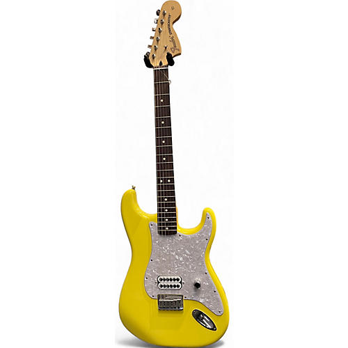 Used 2023 Fender Tom Delonge Signature Stratocaster Graffiti Yellow Solid Body Electric Guitar Graffiti Yellow