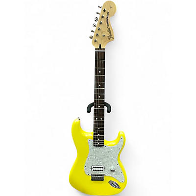 Used 2023 Fender Tom Delonge Signature Stratocaster Graffiti Yellow Solid Body Electric Guitar