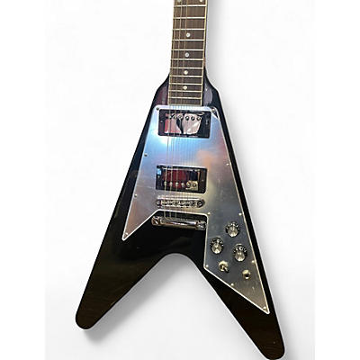 Used 2023 Gibson 1970S MIRROR FLYING V Ebony Solid Body Electric Guitar