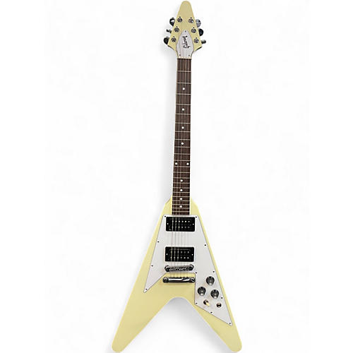 Used 2023 Gibson 70'S FLYING V Classic White Solid Body Electric Guitar Classic White