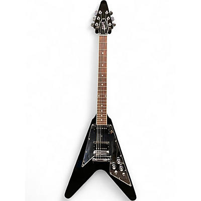 Used 2023 Gibson 70'S FLYING V MIRROR LTD ED Black Solid Body Electric Guitar