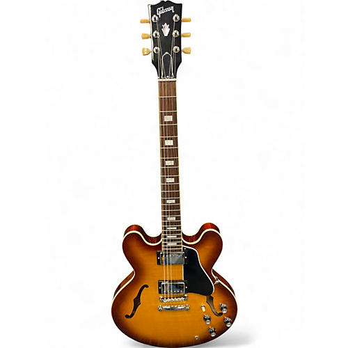 Used 2023 Gibson ES335 Figured Iced Tea Hollow Body Electric Guitar Iced Tea