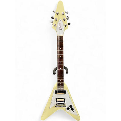 Used 2023 Gibson Flying V 70'S WHITE Solid Body Electric Guitar