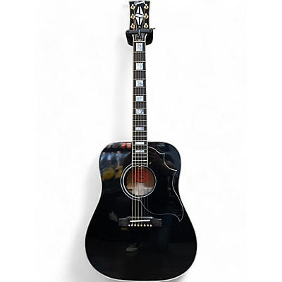 Gibson Used 2023 Gibson Hummingbird Custom Ebony Acoustic Electric Guitar