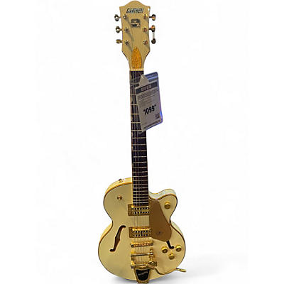 Used 2023 Gretsch Guitars Chris Rocha Signature Electromatic Broadkaster Jr. White Hollow Body Electric Guitar