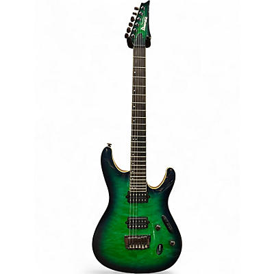Used 2023 Ibanez S6521Q-SLG Prestige Series Surreal Blue Burst Solid Body Electric Guitar
