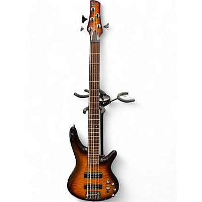 Used 2023 Ibanez SR405 5 String 3 Color Sunburst Electric Bass Guitar