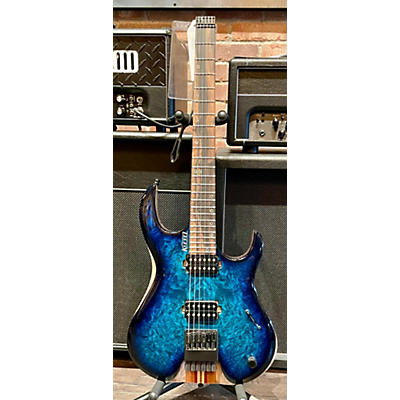 Kiesel Used 2023 Kiesel Hk Headless 6 String FMT Neckthru Trans Aqua Burst Solid Body Electric Guitar