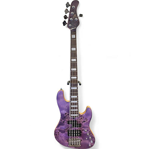 Used 2023 Mayones Federico Malaman 5 Antique Violet Raw Electric Bass Guitar Antique Violet Raw